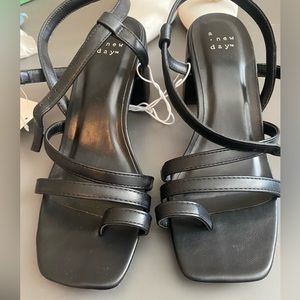 Size 7 Black Strappy Heels